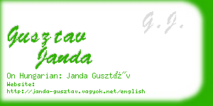 gusztav janda business card